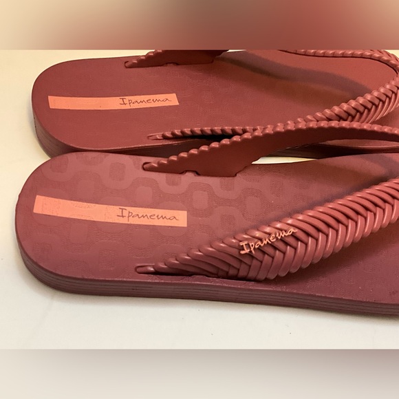 Ipanema burgundy sandals slippers 9 - Picture 9 of 12